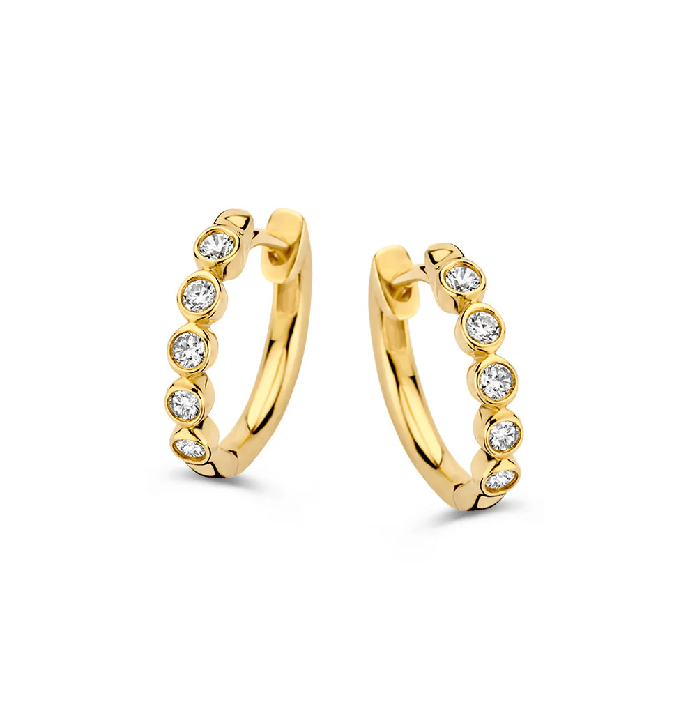 Oorringen Luna 0,20 crt. geelgoud € 990,-