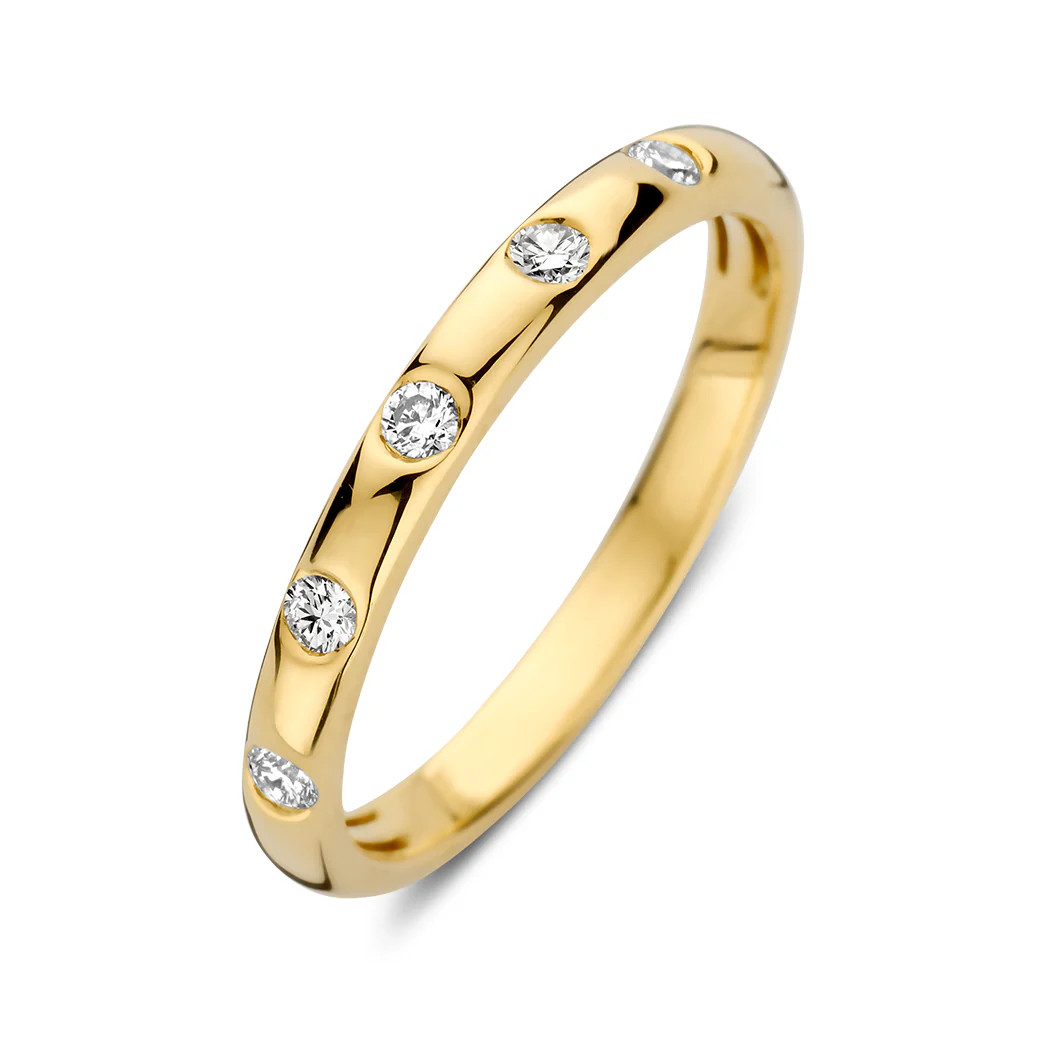 Ring Jolie 0,15 crt. geelgoud € 990,-