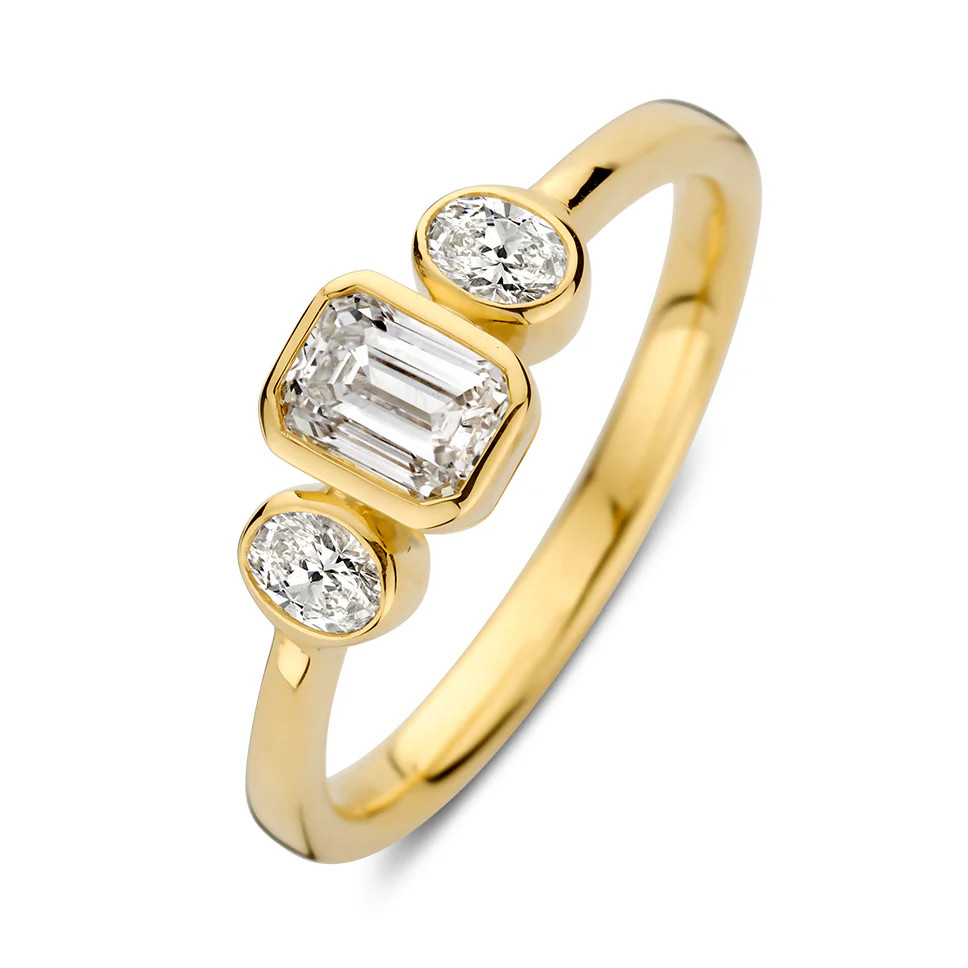 Ring Charlie 0,70 crt. geelgoud € 1790,-