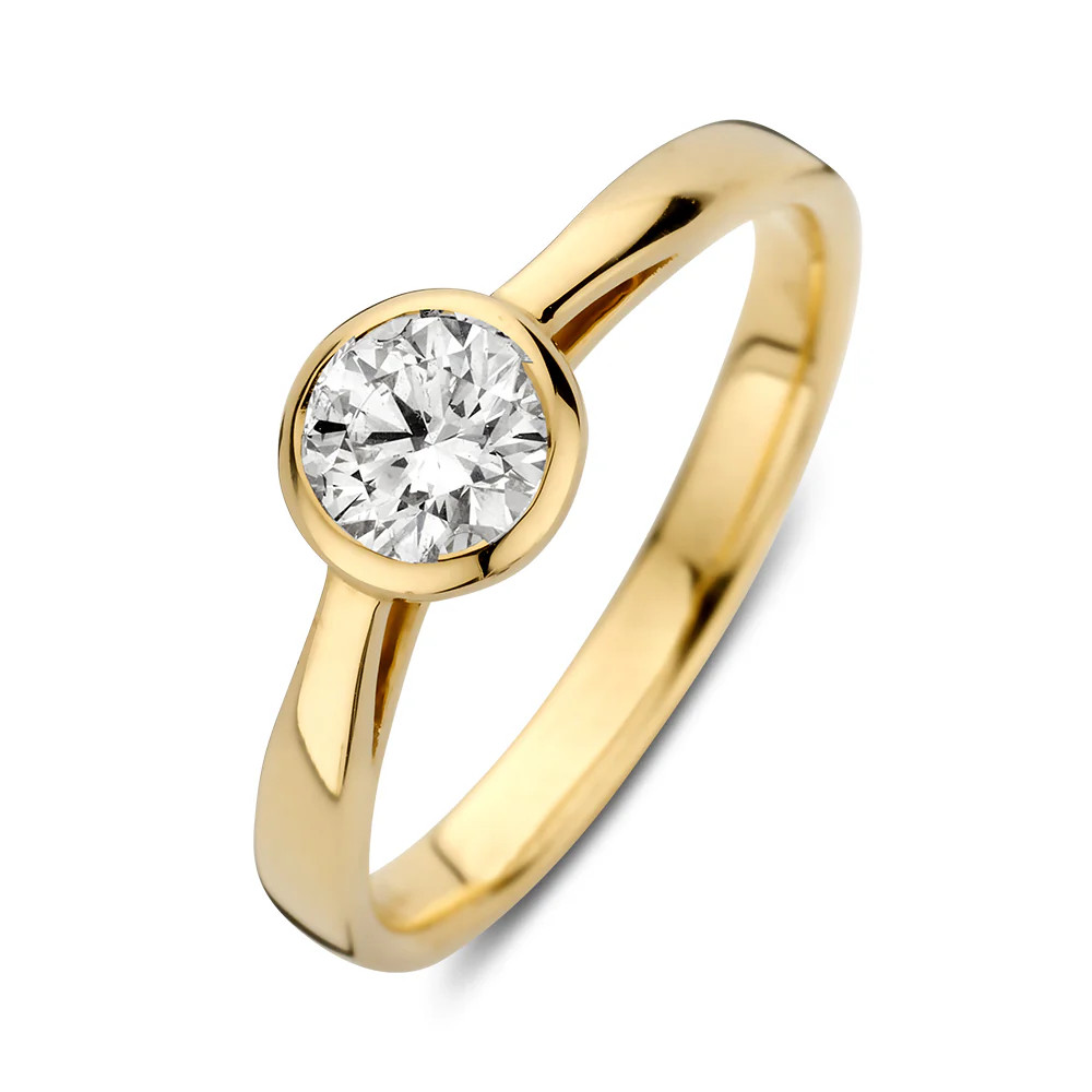 Ring Lily 0,75 crt. geelgoud € 1690,-